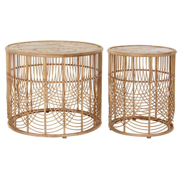 Side table DKD Home Decor 8424001811212 63 x 63 x 52 cm Natural