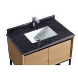 Alto 36 - California White Oak Cabinet + Black Wood Marble Countertop