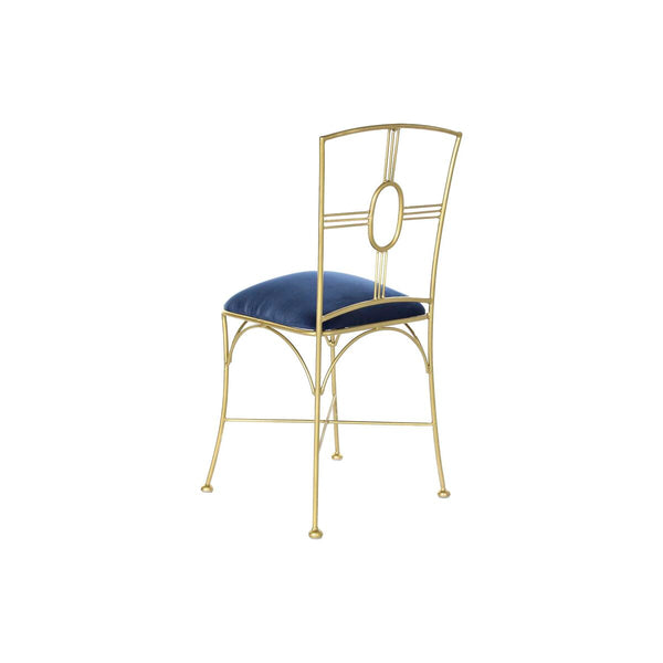 Dining Chair DKD Home Decor 45 x 42 x 88,5 cm Blue Golden